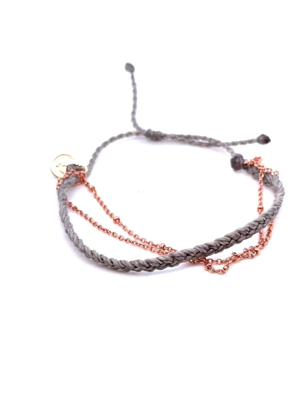 Pura Vida Braid Double Rose Gold Chained‎ Bracelet